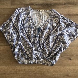 Dolman short sleeve blouse